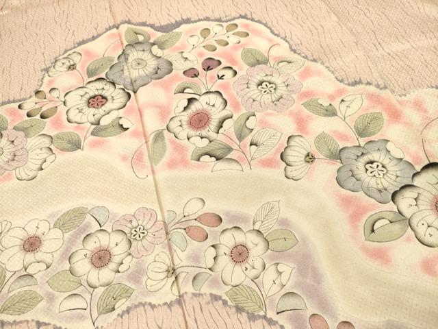 平和屋着物●訪問着　辻が花　道長花文　ロング丈　正絹　逸品　未使用　AABF1340ck 平和屋着物○訪問着 辻が花 道長花文 ロング丈 正絹 逸品 未使用