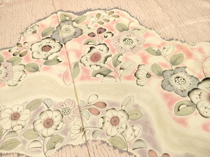平和屋着物●訪問着　辻が花　道長花文　ロング丈　正絹　逸品　未使用　AABF1340ck
