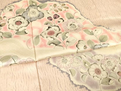 平和屋着物●訪問着　辻が花　道長花文　ロング丈　正絹　逸品　未使用　AABF1340ck