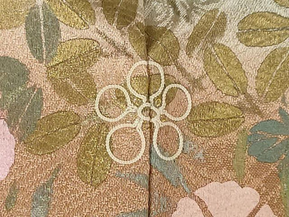 平和屋着物●訪問着　作家物　手描き　草花文　正絹　逸品　AABF1347ck