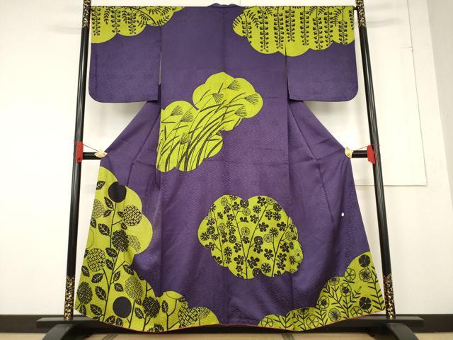 平和屋着物●訪問着　作家物　紫陽花　正絹　逸品　AABF1348ck