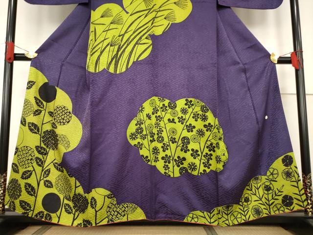 平和屋着物●訪問着　作家物　紫陽花　正絹　逸品　AABF1348ck