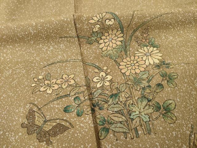 平和屋着物○蒔絵友禅作家 澤井豊永 訪問着 四季花に蝶 暈