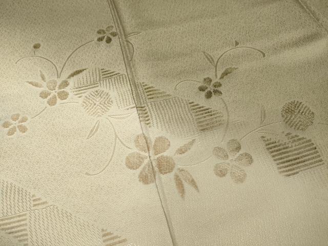 平和屋着物○訪問着 輪奈ビロード 草花文 暈し染め 正絹 逸品