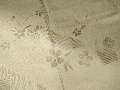平和屋着物●訪問着　輪奈ビロード　草花文　暈し染め　正絹　逸品　AABF1360ck