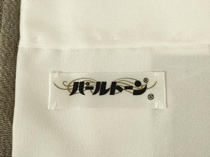 平和屋着物●上質な小紋　舞葉文　鬼しぼ縮緬　正絹　逸品　AABF1363ck