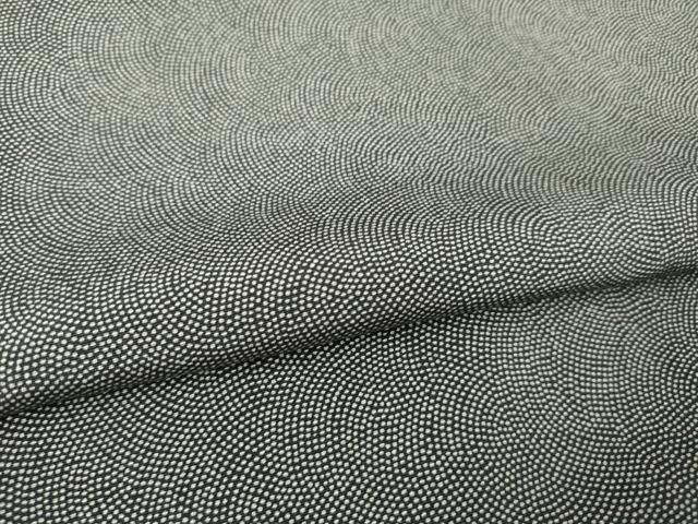 平和屋着物●江戸小紋　鮫小紋柄　黒地　正絹　逸品　AABF1368ck