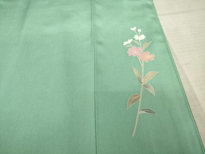 平和屋着物●訪問着　友禅　作家物　草花文　暈し染め　正絹　逸品　AABF1372ck