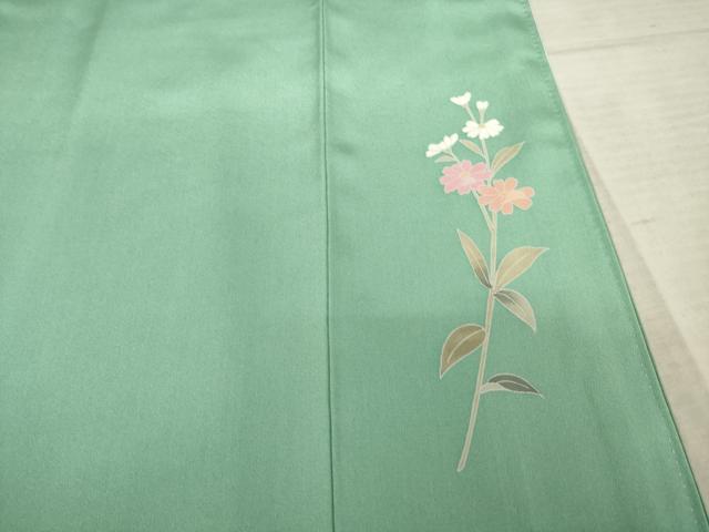 平和屋着物●訪問着　友禅　作家物　草花文　暈し染め　正絹　逸品　AABF1372ck
