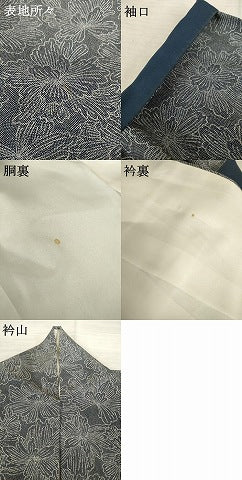 平和屋着物●伝統工芸士　廣瀬雄望　小紋　花尽くし　正絹　逸品　AABF1373ck
