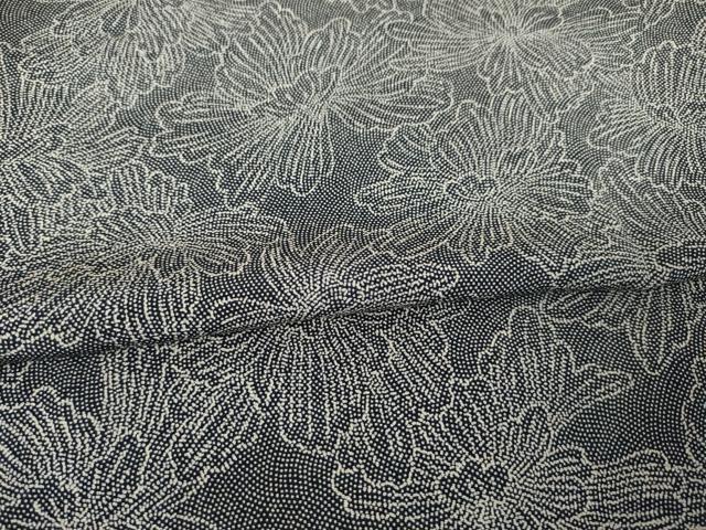 平和屋着物●伝統工芸士　廣瀬雄望　小紋　花尽くし　正絹　逸品　AABF1373ck