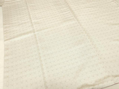 平和屋着物●お召　格子　正絹　逸品　AABF1375ck