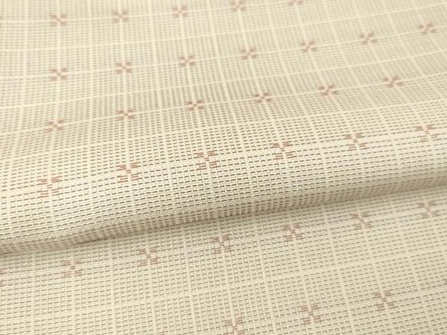 平和屋着物●お召　格子　正絹　逸品　AABF1375ck