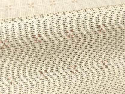 平和屋着物●お召　格子　正絹　逸品　AABF1375ck