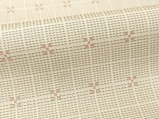 平和屋着物●お召　格子　正絹　逸品　AABF1375ck