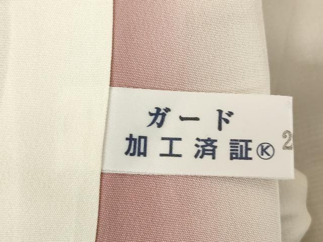 平和屋着物●お召　格子　正絹　逸品　AABF1375ck