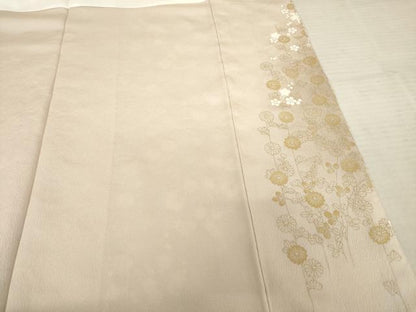 平和屋着物●訪問着　総刺繍　草花文　暈し染め　正絹　逸品　AABF1378ck
