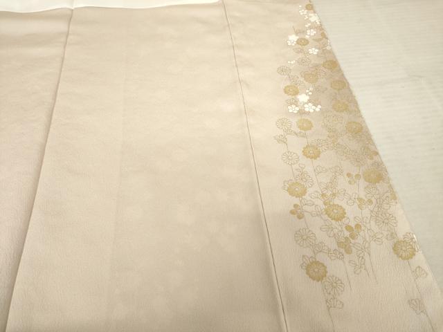 平和屋着物●訪問着　総刺繍　草花文　暈し染め　正絹　逸品　AABF1378ck