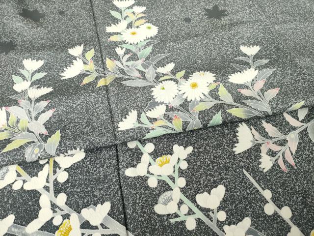 平和屋着物●京友禅 羽田工房　京都府指定無形文化財保持者　羽田登　訪問着　草花文　正絹　逸品　AABF1381ck