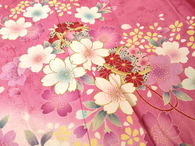平和屋着物●豪華振袖　花毬文　暈し染め　金彩　正絹　逸品　AABF1396ck