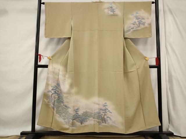 平和屋着物■訪問着　笠松文　暈し染め　正絹　逸品　AABF1485st