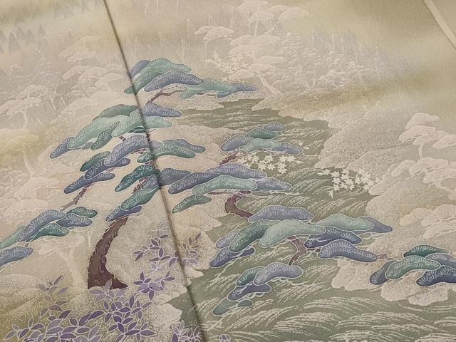 平和屋着物■訪問着　笠松文　暈し染め　正絹　逸品　AABF1485st