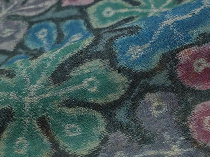 平和屋着物■上質な紬　花づくし　正絹　逸品　AABF1498st