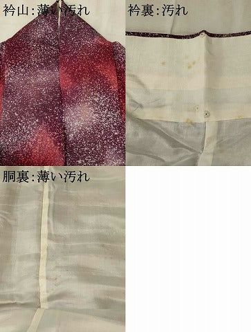 平和屋着物■上質な小紋 草花文 暈し染め 正絹 逸品 AABF1500st