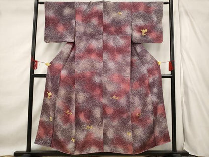 平和屋着物■上質な小紋 草花文 暈し染め 正絹 逸品 AABF1500st