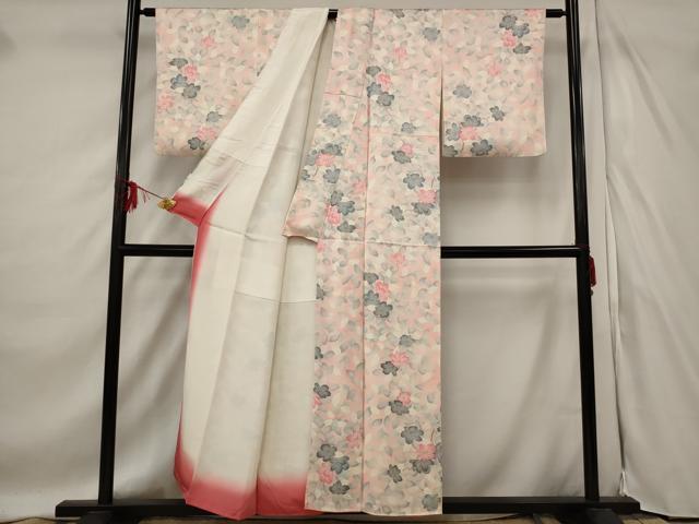 平和屋着物■上質な小紋 草花文 正絹 逸品 AABF1503st