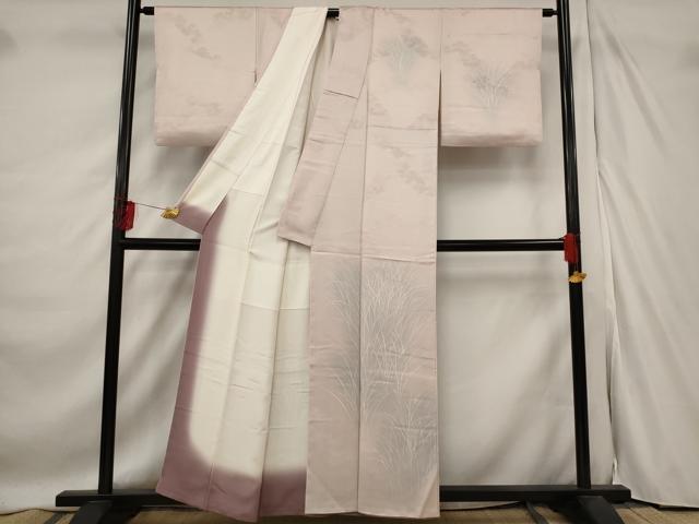平和屋着物■訪問着 ろうけつ染め 草花文 暈し染め 正絹 逸品 AABF1519st