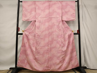 平和屋着物■上質な小紋 狢菊地紋 暈し染め 正絹 逸品 AABF1529st