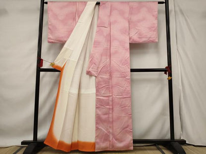 平和屋着物■上質な小紋 狢菊地紋 暈し染め 正絹 逸品 AABF1529st