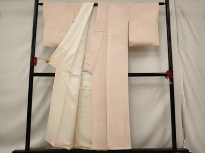 平和屋着物■上質な色無地 松竹梅地紋 虹色 正絹 逸品 AABF1546st