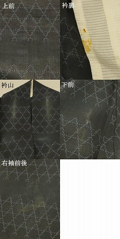 平和屋着物＊夏物　本場大島紬　夏大島　籠目文　正絹　逸品　AABF1561jd