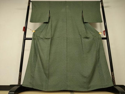 平和屋着物＊夏物 江戸小紋 絽 笹竹文 正絹 逸品 AABF1564jd