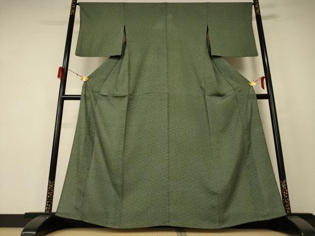 平和屋着物＊夏物 江戸小紋 絽 笹竹文 正絹 逸品 AABF1564jd