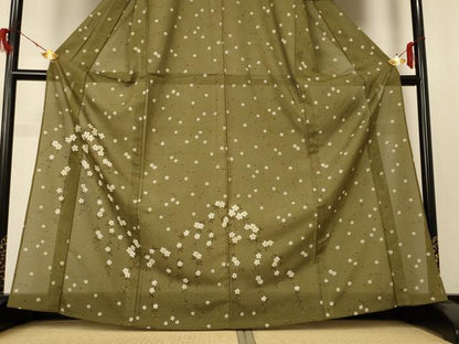 平和屋着物＊夏物　訪問着　絽　舞桜文　洗える着物　AABF1572jd