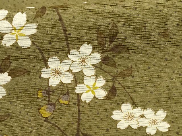 平和屋着物＊夏物　訪問着　絽　舞桜文　洗える着物　AABF1572jd