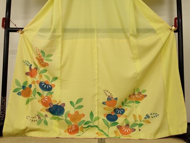 平和屋着物＊夏物　訪問着　絽　草花文　ロング丈　洗える着物　AABF1574jd
