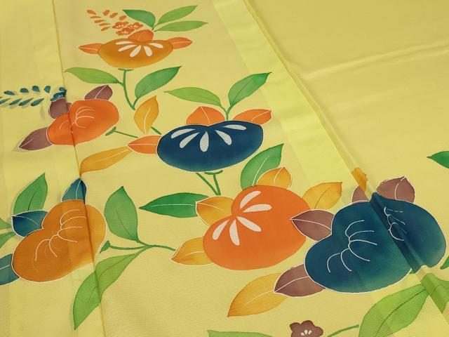 平和屋着物＊夏物　訪問着　絽　草花文　ロング丈　洗える着物　AABF1574jd
