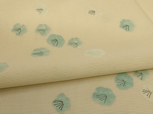平和屋着物＊夏物 小紋 絽 舞花文 正絹 逸品 AABF1577jd
