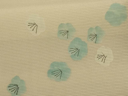 平和屋着物＊夏物 小紋 絽 舞花文 正絹 逸品 AABF1577jd