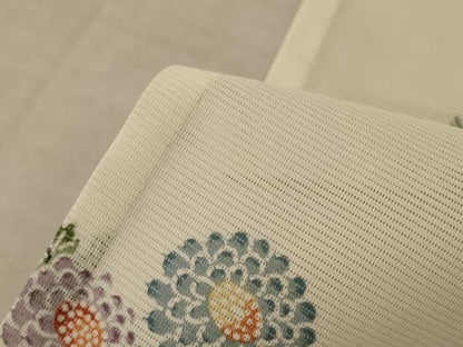 平和屋着物＊夏物 小紋 絽 型染め 花鳥文 洗える着物 AABF1582jd