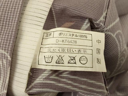 平和屋着物＊夏物 小紋 絽 花唐草文 洗える着物 AABF1583jd