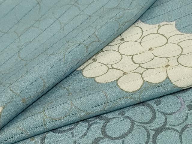 平和屋着物＊夏物 小紋 絽 花づくし文 洗える着物 AABF1585jd