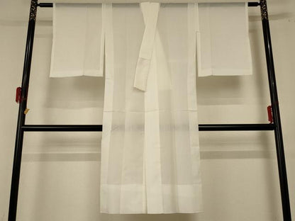 平和屋着物＊夏物 長襦袢 絽 白色 洗える着物 AABF1587jd