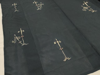 平和屋着物＊夏物 小紋 絽 草花文 正絹 逸品 AABF1592jd