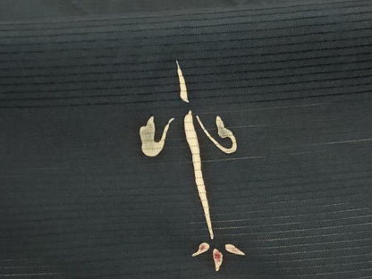 平和屋着物＊夏物 小紋 絽 草花文 正絹 逸品 AABF1592jd