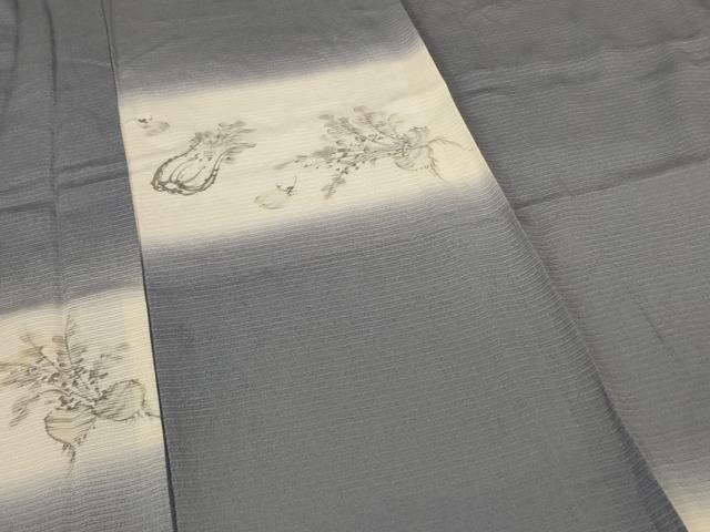 平和屋着物＊夏物 訪問着 絽縮緬 成り物 暈し染め 正絹 逸品 未使用 AABF1598jd